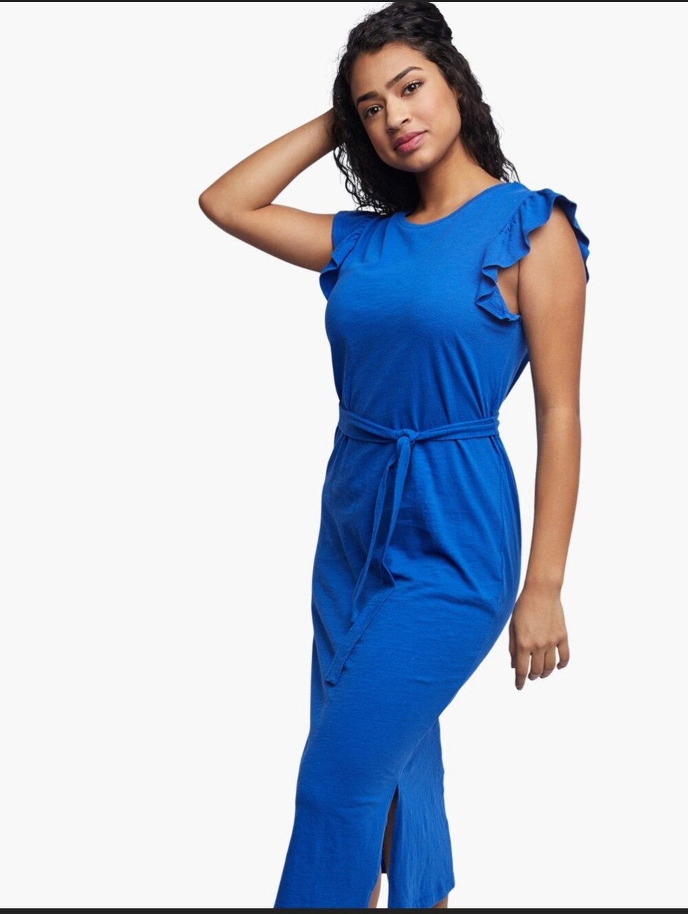 NWT Able Toni Ruffle Column Dress